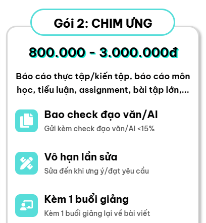 gói viết thuê luận văn Chim Ưng